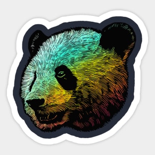 Cool Colored Panda Sticker